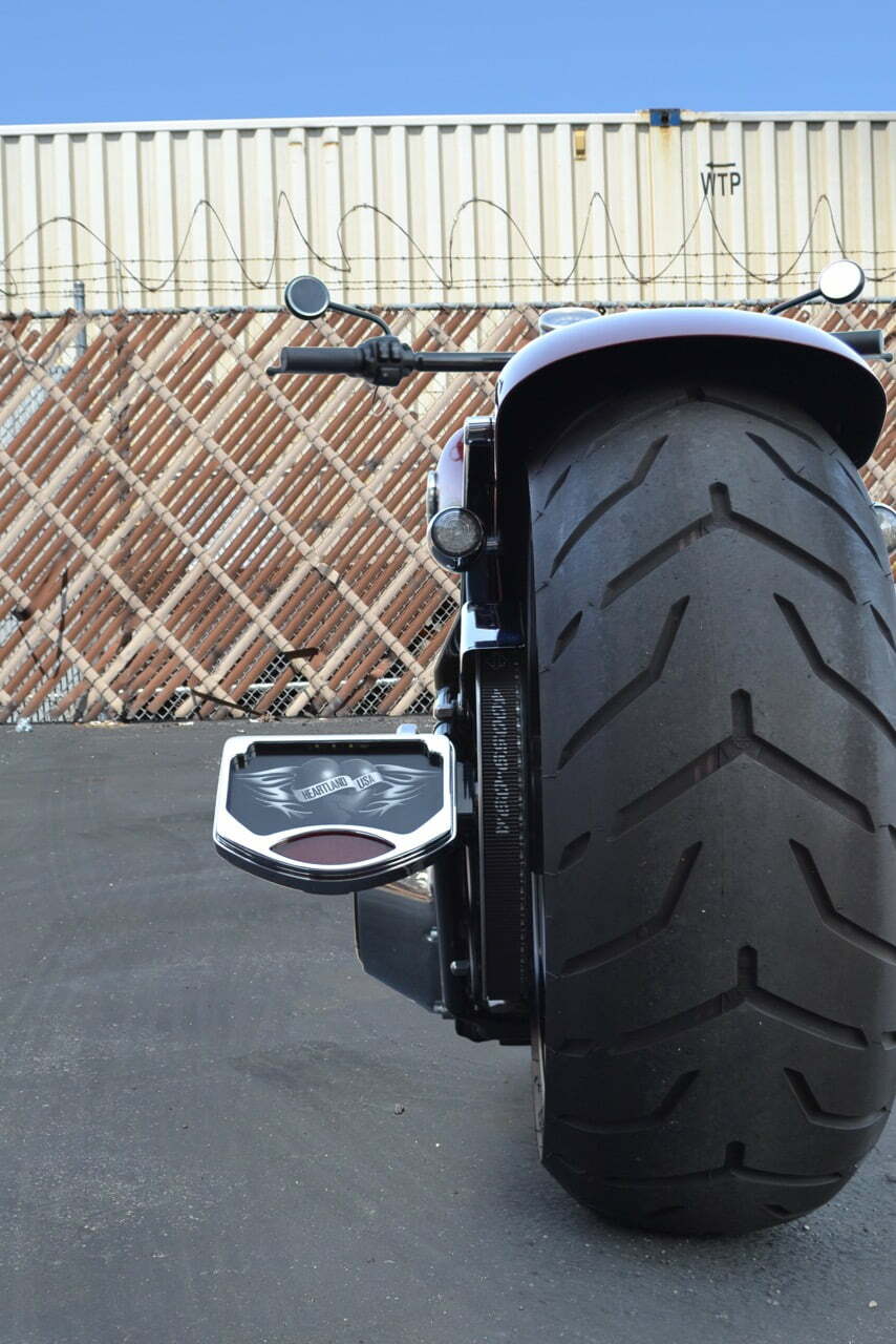 harley rear axle license plate holder