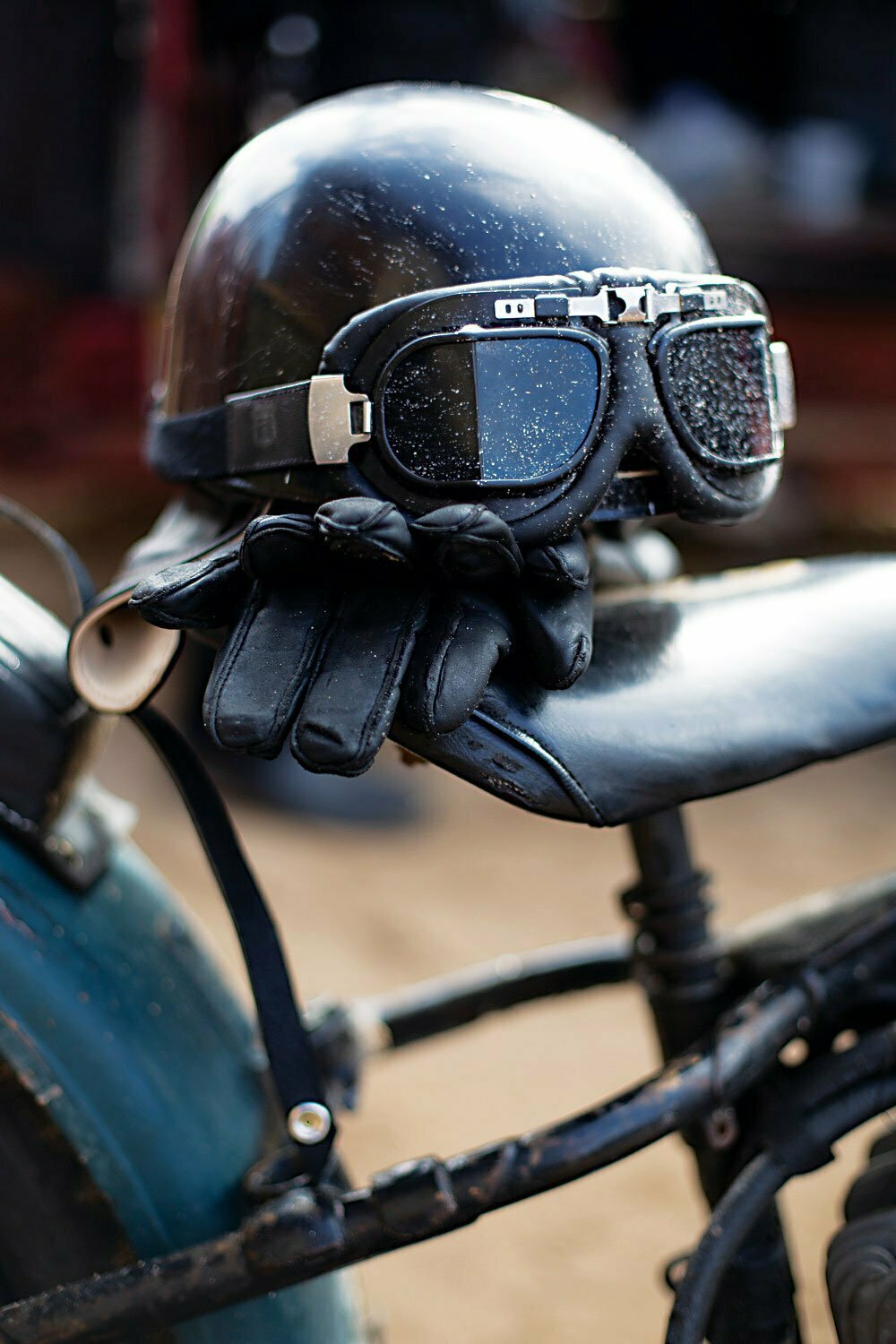 sandy motorcycle helmet