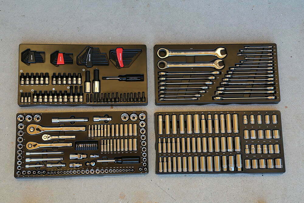 organized tool trays