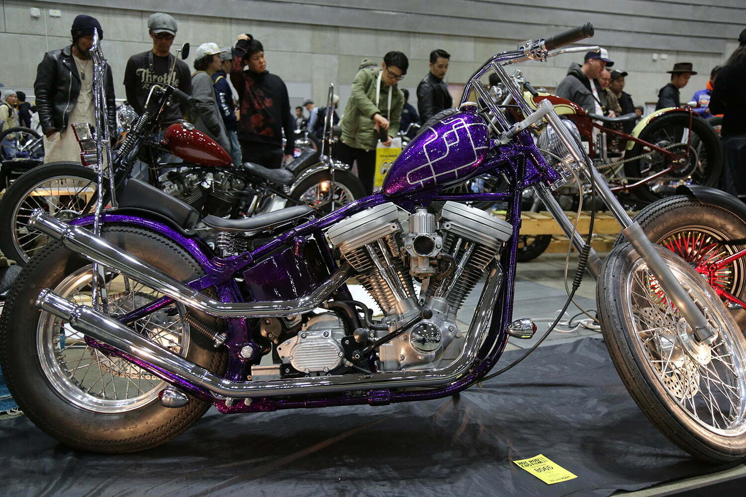 purple softail chopper